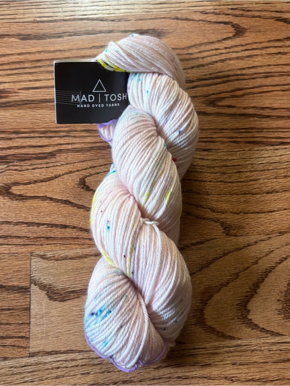 Madelinetosh Yarn DK Unicorn Pink Speckle Merino Wool 250yds Knitting Crochet
